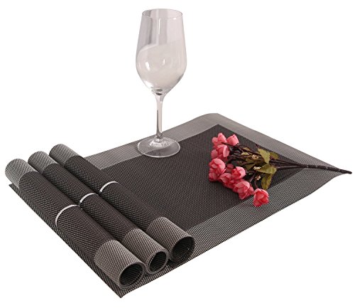 JoHome Tischsets (4er Set) Tabellenplatzmatten Waschbare Vinyl Platzsets 45 * 30cm - 5
