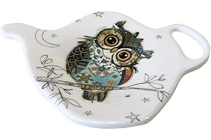 LE MONDE DES ANIMAUX Soucoupe pour sachet de thé Chouette Jane Crowther Bug Art