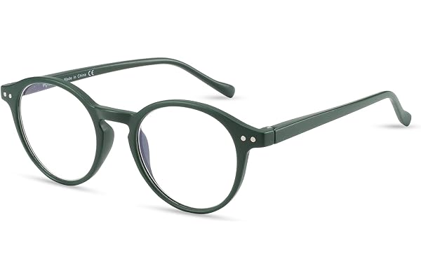 ZENOTTIC Lunette de lecture Anti-blu-Ray,Anti-reflets,Lunettes pour hommes et femmes, Ultra léger,Cadre ronde Conception vintage rétro0.0 1.0 1.5 2.0 2.5 3.0 3.5