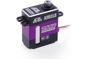 AGFRC Micro ala servo digitale ad alta coppia - Servo sottile CNC con doppio cuscinetto a sfere e ingranaggio metallico (A20CLS)
