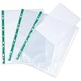 400 Quality Punched Pockets 50micorn Strong A4 Punched Pockets Filing Glass Crystal Clear