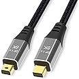 Azonee 2M 6.6FT Mini DisplayPort to Mini DisplayPort 8K(7680x4320)@60Hz 4K@144Hz Mini DP to Mini DP DP 1.4 8K Ultra HD Cable Converter Bi-Directional Transmission