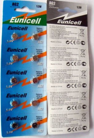 Book's Cover ofEunicell Lot de 10 piles bouton alkaline AG2G2LR59LR726SR726W396397