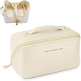 1PCS Borsa Cosmetica da Viaggio Donna in Morbida Pelle PU, Grande Capacità, Organizer Porta Toilette Trucchi