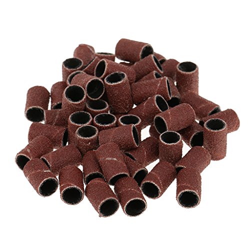 MagiDeal 50 Stück Nail Art Nagelfräser Ersatz Schleifband, Schleifhülsen - 120 # (Medium Grit)