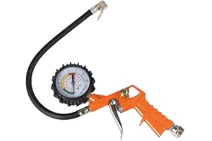 Start Manometro con Pistola per Gonfiaggio Pneumatici - Pressione Massima 16 bar/220 PSI, Tubo da 33 cm e Attacco Rapido Universale