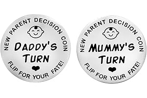 SHIQIAO SPL Decision Coin for New Parents Funny Gifts for Mum Dad Christmas Gifts for New Mummy Daddy Flip Coin