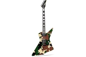 WESTCREEK GUITARS WestCreek Revenge Solid Body Electric Guitar, Heavy Metal Guitar, Right Handed, Heavy Metal Pickups, Rounded End Jumbo Frets, Bone nut, Rosewood Fretboard, Mahogany Body (Camo Green)