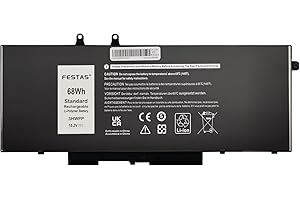 FESTAS 68Wh 3HWPP Batterie Compatible avec Dell Latitude 5401 5410 5411 5501 5510 5511 Precision 3541 3550 3551 Inspiron 15 7500 7506 17 7706 2-in-1 Black Edition Series 10X1J N2NLL 1VY7F 3PCVM