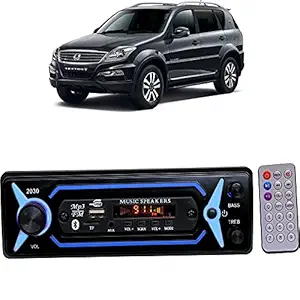 Ascension Universal Car Media Player | Stereo 2030 Blue| Bluetooth/USB/SD/AUX/FM/MP3 Car Stereo ( Single Din) for SsangYong Rexton