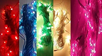 A-ONE SUPPLIERS 5 Meter Rice Lights Serial Bulbs Decoration Lighting (Set of 10) Multicolour Indoor, Outdoor, DIY, Diwali Christmas Eid