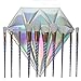 CDC® 10Pcs Unicorn Design Handle Shape Makeup Brushes Tools Set White Hair Synthetic Foundation Brush Eyeshadow Blusher with Diamond Bag