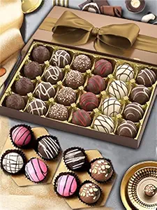 24 Pcs - Premium Chocolate Gift box | Dark Chocolate Box Gift | Truffle Chocolate For Birthday, Anniversary, Valentine Gift for Girls, Girlfriend, Wife, Couple, Husband - Winni