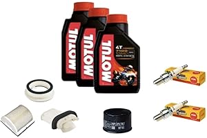 MOTOCAPUANO Kit de revisión y cambio de aceite para motocicletas Yamaha T-MAX 500 formado por: aceite 7100, filtros y bujías 2004, 2005, 2006 y 2007
