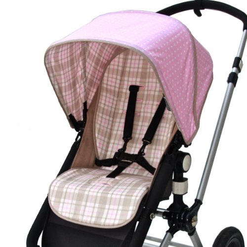 Poplico Reversible Seat Liners for All Buggies (Rose/ Pink)