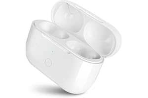 Hearkey Wireless Charging Case Compatible with Air Pods Pro 1 and 2 Generation, Charger Case Replacement with Sync Button Bluetooth Pairing 5 Times Full Charge White