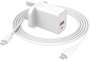 DEXPT 1.8 M 20W USB-C Fast Charger Replacement for iPad 10.9 Inch 10th Gen, 11 Inch 11th Generation 2025 A3355 A3356 A2757 A2777 A2696 Tablet Charging Plug and Cable