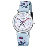 Regent Kinder-Armbanduhr Elegant Analog Textil Stoff-Armband hellblau Quarz-Uhr Ziffernblatt hellblau URF1133