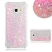Produktbild Für Samsung Galaxy A3 A320 2017 Treibsand Handyhülle, Aearl Luft Kissen Design Silikon TPU Weich Stoßfest Bumper Schutzhülle Glitzer Durchsichtig Süße Flüssig Bewegende Quicksand Hülle mit Displayschutzfolie für Samsung Galaxy A3 2017 - Rosa Stern
