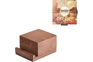 DIDUDIDU Porta Dischi in Vinile in Legno – Supporto Vinili da Tavolo Minimalista ed Elegante – Espositore Copertine Album in Riproduzione – Compatibile con CD e LP – Marrone