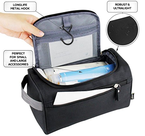 Hochwertiger Premium Kulturbeutel zum Aufhängen | Große Kulturtasche | Hanging Toiletrybag for Men/Women | Unisex | schwarz | Necessaire für die Reise | Die ultra-leichte Waschtasche für deinen Urlaub - 2