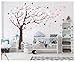Produktbild Bdecoll Wandaufkleber Kirschbaum Weiß Baum Wandsticker für Kinder Schlafzimmer/Natur Vögel Art Dekor Heim Bunt aufkleber,Aufkleber/Sticker,Vinyl, für Kinderzimmer (Braun)