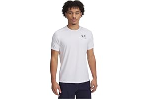 Under Armour Uomo Maglietta con Logo HeatGear Aderente, White/Black