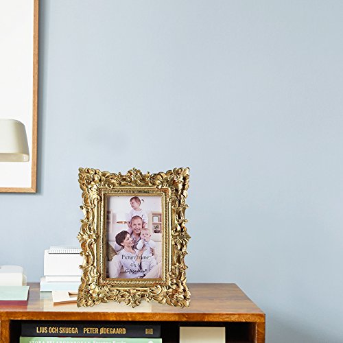 Giftgarden Bilderrahmen 10x15cm Barock golden viereckig golden Geschenke Freunde - 5