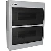 Jandei - Surface Electrical Distribution Box with Door for 24 Modules, Translucent Lid