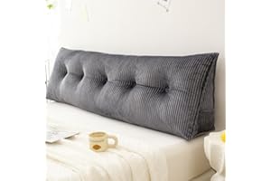 OLHAUYUAN Duży zagłówek, poduszka klinowa, podpórka do łóżka, poduszka do czytania, trójkątna poduszka do siedzenia w łóżku, oparcie pozycji, długa poduszka do łóżka dziennego