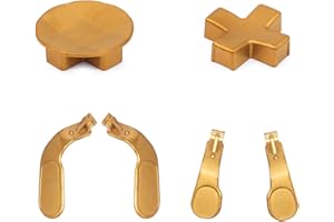 YUNMGALH For Xbox Elite Controller Metal D-pads Paddles Buttons Replacement for Xbox One Elite Controller & Elite Series 2 Controller - Bronze