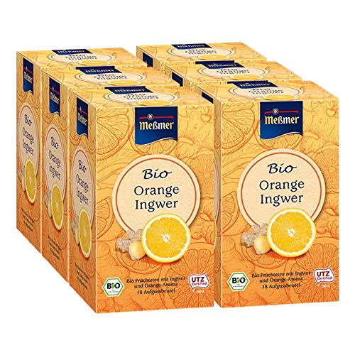 Preisvergleich Produktbild Meßmer Bio Orange-Ingwer, 6er Pack