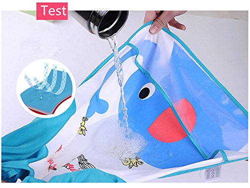 ElecMotive Wasserdicht Ärmellätzchen Babylätzchen Kinderlätzchen Kinder Schürze Empfehlenswert für Kinder von 0 – 3 Jahren - 3