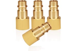 SUKUDON Accouplement à air comprimé avec filetage intérieur 1/4 "laiton filetage femelle 1/4" bouchon d'accouplement prise d'accouplement bouchon de tuyau bouchon de soupape prise filetée