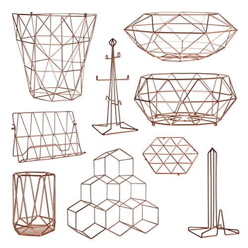 Premier Housewares Vertex Aufbewahrungskorb – Kupfer versilbert - 2