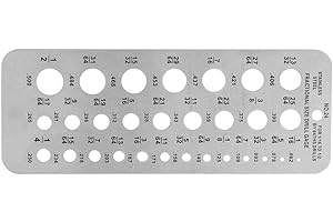 AIGEND Calibro Punte Trapano, 29 Dimensioni Acciaio Inossidabile Misuratore di Diametro con Strumento di Misurazione del Foro per Appendere le Dimensioni del Trapano