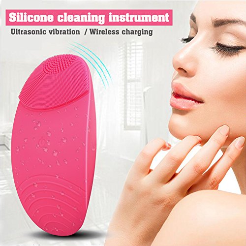 ARINO Elektrische Gesichtsreinigungsbürste Anti-Aging Silikon Gesicht Reinigungsbürste Vibration Gesichtsmassager 6 Einstellbare Intensitäten für Alle Hauttype Wasserdicht Wiederaufladbar Rosa - 4
