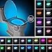 Produktbild WC Nachtlicht, niceEshop (TM) 24 Colors Farben Bewegungs-und Licht Sensor WC-Schüssel Lichter Scheinwerfer batteriebetriebene Toilette LED-Lampe für Bad/Waschraum Dekoration