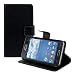 Produktbild kwmobile Wallet Case Hülle für Samsung Galaxy Core II Duos - Cover Flip Tasche mit Kartenfach und Ständerfunktion in Schwarz