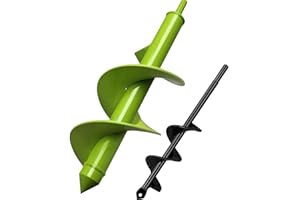 SYITCUN Broca cultivador Jardin 8x30cm y 4x22cm Broca Suelo Jardin Broca Espiral para Jardin Bulbo Excavadora de Jardin Broca ahoyadora para ahoyadora Broca Agujeros Suelo Taladro para ahoyadora Broca