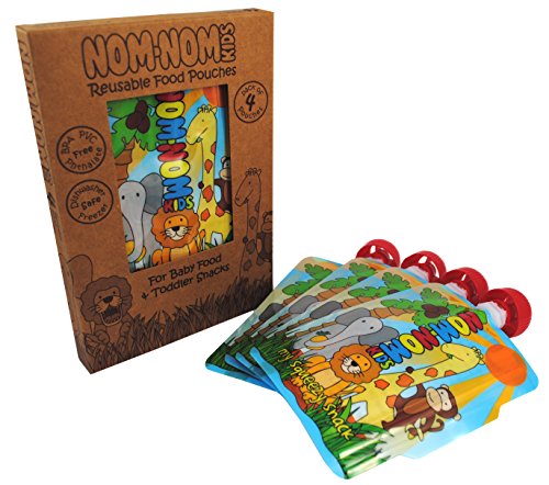 Nom Nom Kids Reusable Food Pouch (pack of 4)