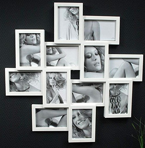 Bilderrahmen Collage 10 x 15 cm Roulette II Weiß Fotorahmen 12 Fotos Fotogalerie Bildergalerie - 2