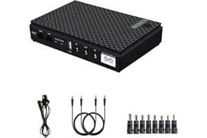 Mini UPS Battery Backup for Routers, INVERCRIGIL Mini UPS Built-in 10400mAh Rechargeable Surge Protector with POE,Output USB 5V/2A DC 5V/9V/12V 2A for Modem,Security Camera, Smartphones (DC1036)