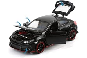 TECKEEN 1/32 Alloy Model Car Diecast Toy Collection Sound & Light Gift for Honda Civic Type R