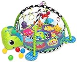 ★ Außerdem sind noch 30 kleine Bälle enthalten, die Bälle können im Kopf der Schildkröte sicher verstaut werden