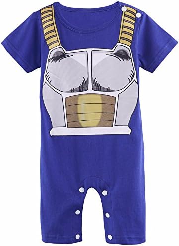 DBZ Vegeta Children's 100% Cotton Super Hero Pyjamas, an Original and Fun Costume 18 mois (9.5 - 10.5 kg / Longueur 78 - 81 cm)