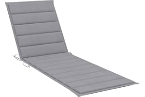 ‎GECHEER Gecheer Sonnenliegen Auflage Liegenauflagen Polsterauflage Outdoor Auflage Gartenliege Polster Sonnenliege Strandliege Liege Kissen Auflage für Sonnenliege,Grau 200x70x3 cm Stoff