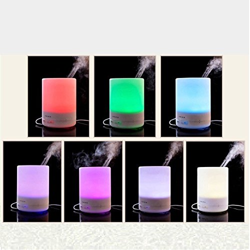 Oulaya 300ml Aroma Diffuser Duftzerstäuber ätherisches Öl Diffusor Luftbefeuchter für Aromatherapie, einstellbarer Nebelausstoß, 7 Farbstufen, Niedrigwasserschutz - 2