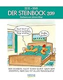 Steinbock 231819 2019: Sternzeichenkalender-Cartoonkalender als Wandkalender im Format 19 x 24 cm. by 