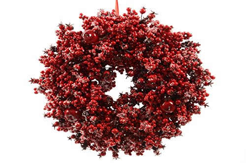 16 Zoll/40cm Gold Weihnachtskranz Türkranz Mit Lor Produktbild-Vorschau 2